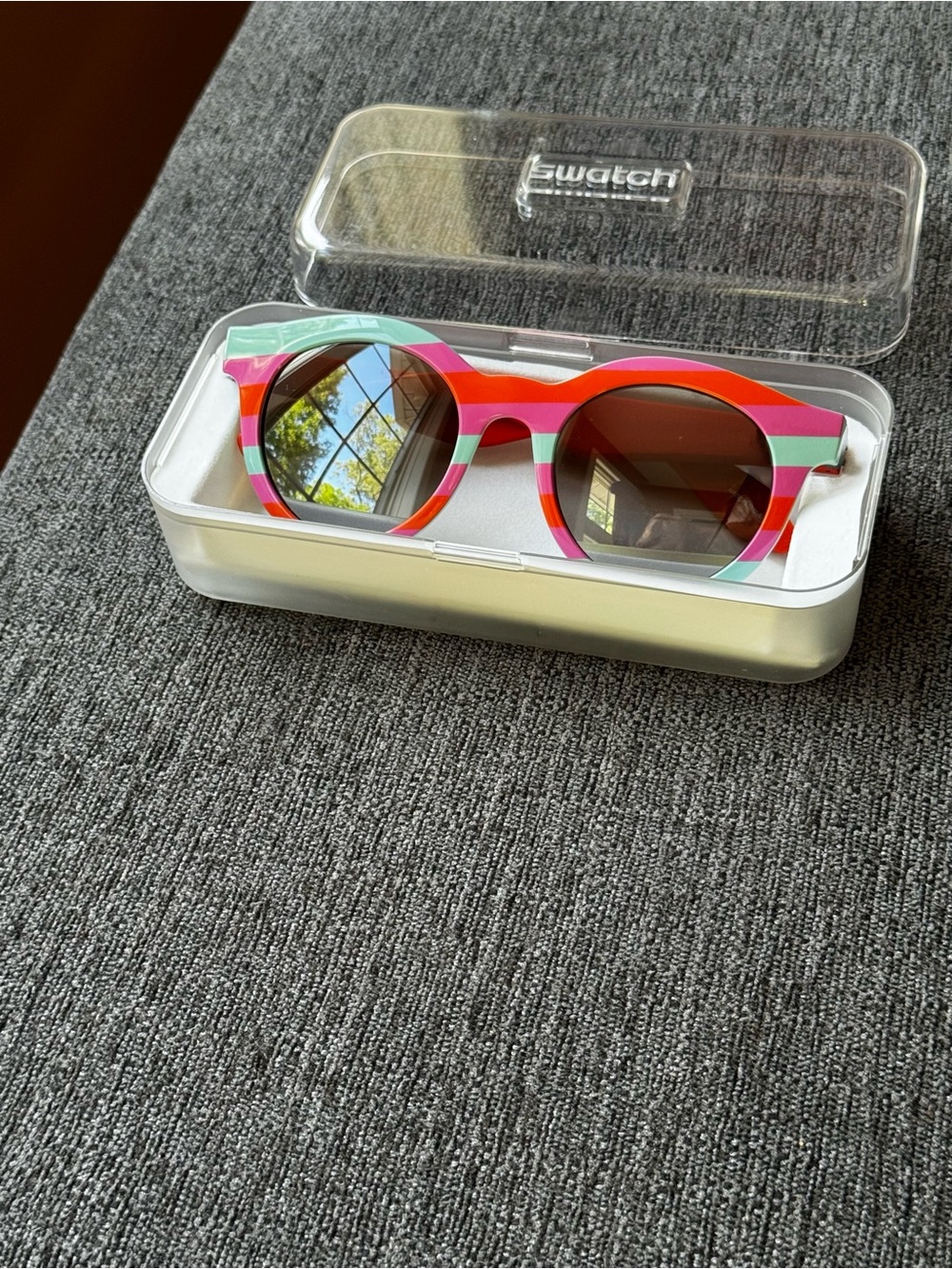 Swatch Striped Pink & Mint Sunglasses